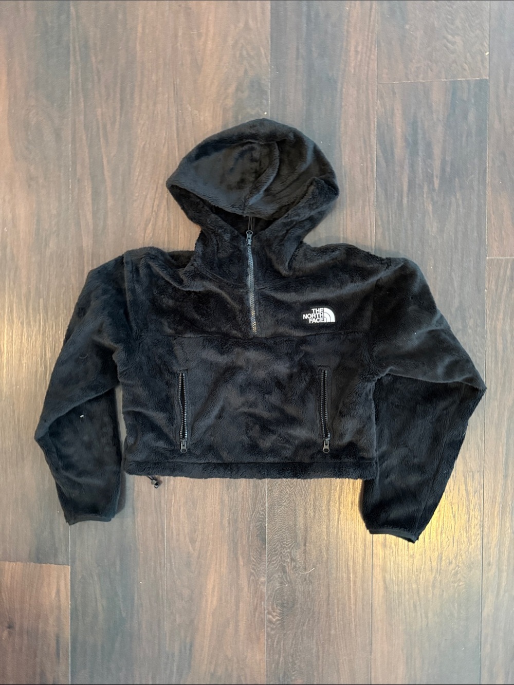 The North Face Cropped Plush Half Zip Hoodie